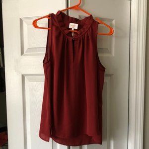 Red Blouse with Buttons